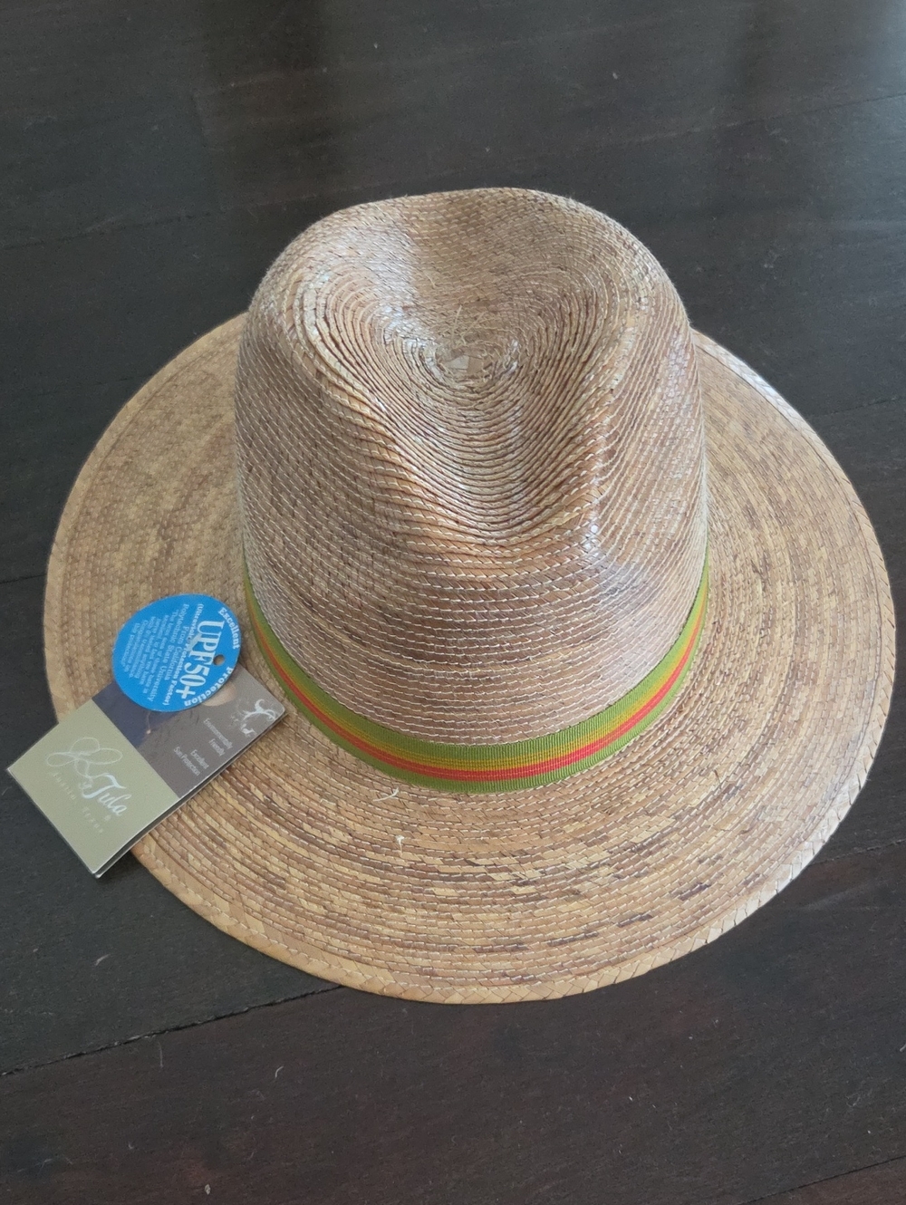 NWT TULA STRAW SUN HAT SUNHAT EXPLORER OLIVE BAND SZ L/XL $52 Hand Woven Mexico